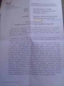 "KİA Servis Mərkəzinin" növbəti fırıldağı