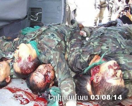 Öldürülən erməni əsgərlərinin leşləri – FOTO