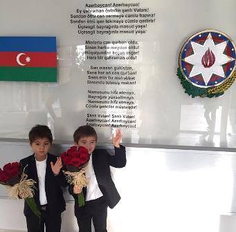 Prezidentin nəvələri məktəbli oldu - FOTO
