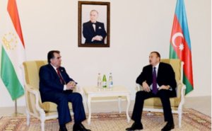 Azərbaycan və Tacikistan prezidentlərinin görüşü başladı