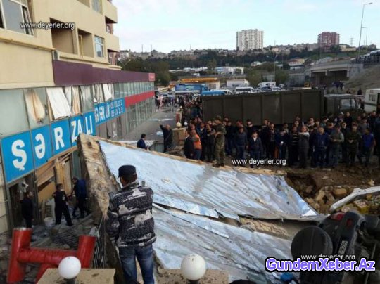 Bakıda marketdə partlayış: yaralananlar var - FOTOLAR