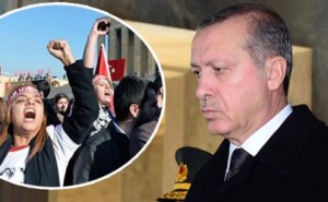 Ərdoğanı anım mərasimində söydülər - (Foto)