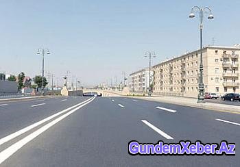 Bakının ən böyük prospeklərindən birində hərəkət məhdudlaşdırıldı