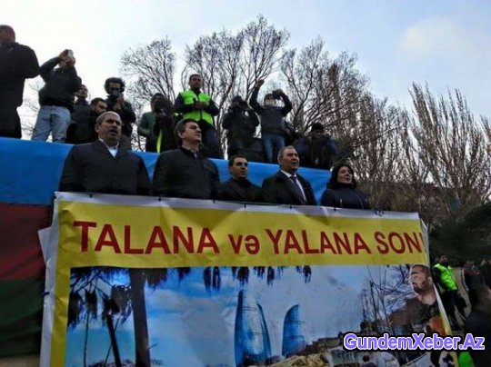 Bakıda bahalaşma əleyhinə mitinq keçirildi - FOTOLAR