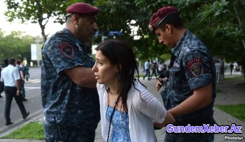 Ermənistanda mitinq belə dağıdıldı - VIDEO