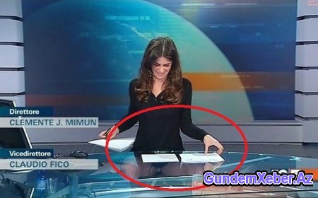 Efirə yupkasız çıxan teleaparıcının VİDEOSU yayıldı