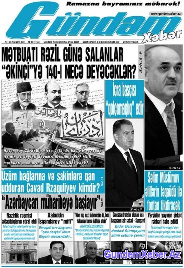 Mətbuatı rəzil günə salanlar “Əkinçi”yə 140-ı necə deyəcəklər?