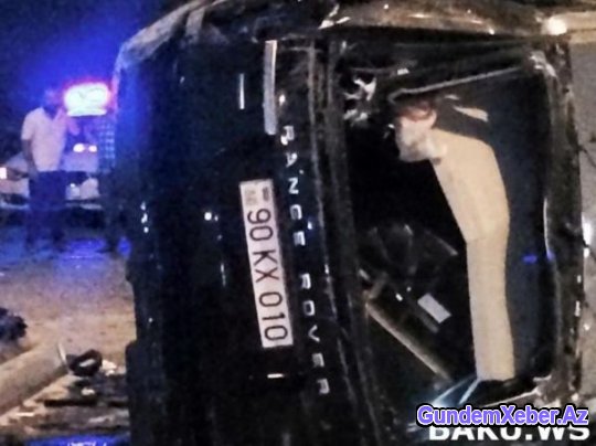 Sabunçuda ağır qəza törədən idmançı "Range Rover"i 150 ilə sürürmüş - Foto
