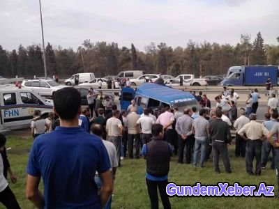 Sumqayıt yolunda dəhşətli qəzadan ən son görüntülər - VİDEO