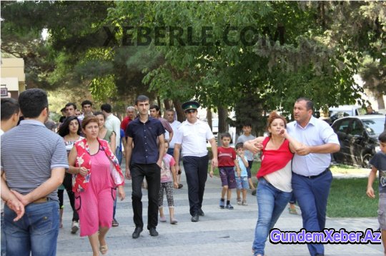 Sumqayıtda ara qarışdı: yol bağlandı, intihara cəhd olundu - FOTOLAR