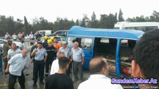 Bakı-Sumqayıt yolunda qəza olub, ölən və yaralananlar var - [fotolar]
