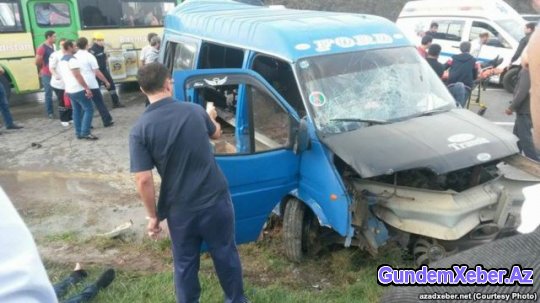 Bakı-Sumqayıt yolunda qəza olub, ölən və yaralananlar var - [fotolar]
