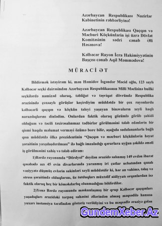 İsgəndər Həmidov dövlət qurumlarına müraciət etdi