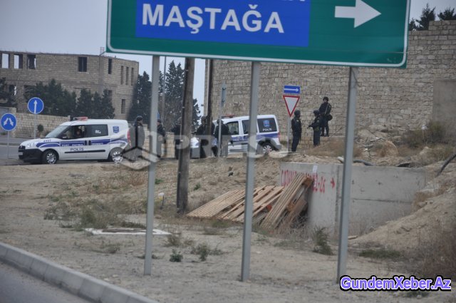 Nardaranda polislər üçün çadırlar quruldu