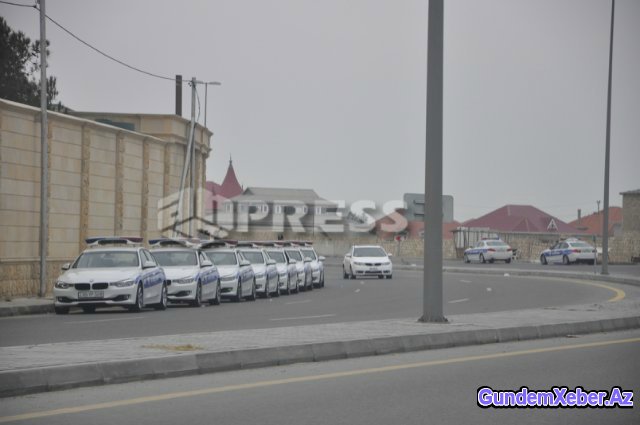 Nardaranda polislər üçün çadırlar quruldu
