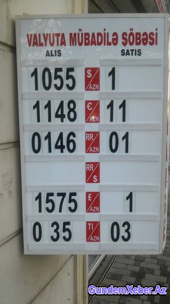 “Exchange”lərdə son vəziyyət – Dollar 1,6 manata satılır