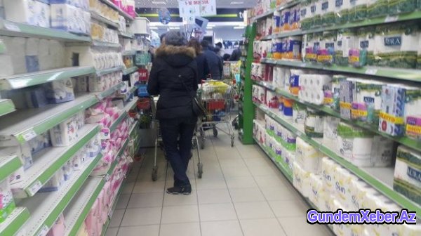 Bakı marketlərində basabas başladı: hamı mal alır…