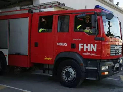 Bakıda ofisdə yanğın olub