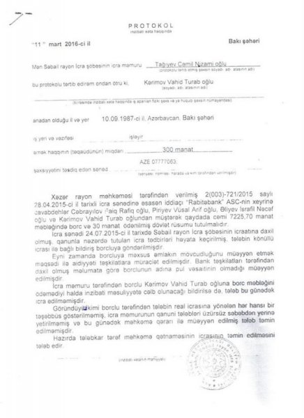 Banklara borclara görə həbslər başlandı -RÜSVAYÇILIQ