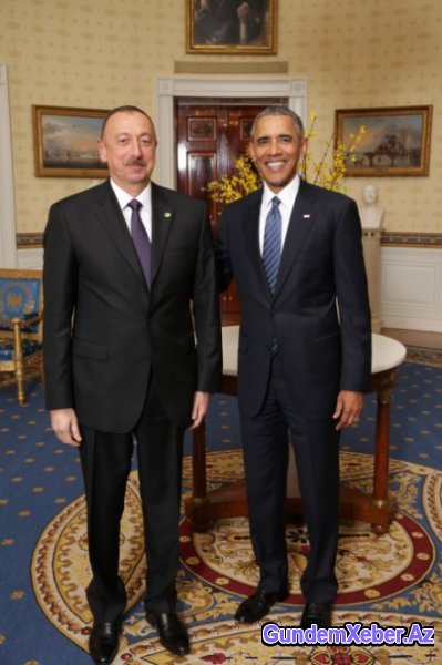 İlham Əliyev Ağ Evdə – Fotolar