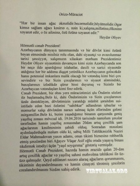 Eldar Mahmudovun ölkədən didərgin saldığı biznesmen qayıtdı, ağacları qırmağa başladı