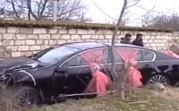 Gəlin maşını dəhşətli qəza törətdi - Video