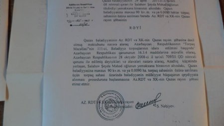 Qazaxın icra başçısından görünməmiş özbaşınalıq
