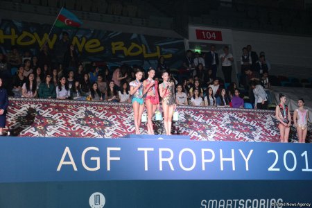 Bakıda bədii gimnastika üzrə Dünya Kubokunun fərdi çıxışlar üzrə qalibləri mükafatlandırılıb