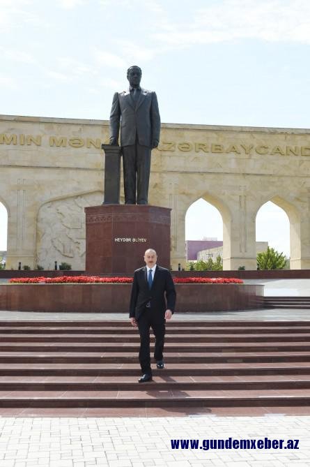 Prezident İlham Əliyev Şirvanda səfərdədir - FOTO