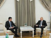 Prezident İlham Əliyev Gürcüstanın iqtisadiyyat və davamlı inkişaf nazirini qəbul edib