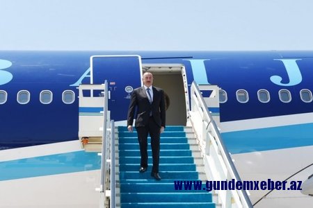 İlham Əliyev Türkiyəyə səfər edib – FOTO