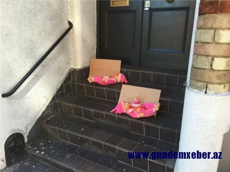 Ermənistanın Londondakı səfirliyi qarşısında etiraz aksiyası keçirilib - FOTOLAR