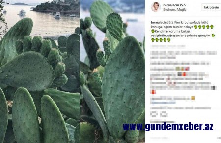 Bərna Laçın onu təhqir edənləri kaktusla hədələdi - foto 