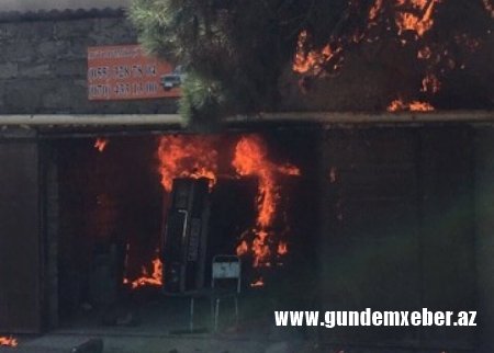 Bakıda güclü yanğın başlayıb - Onlarla ev təhlükədə