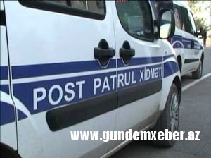 Bakıda polis avtomobili qəzaya düşüb