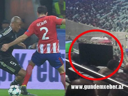 "Qarabağ"ın matçında hakimin şübhəli qərarı zamanı stadionda MÜƏMMALI OLAY - FOTO