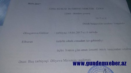 Bakıda məktəb direktorunun əxlaqsız təklifi müəlliməni işsiz qoydu - FOTO (VİDEO)