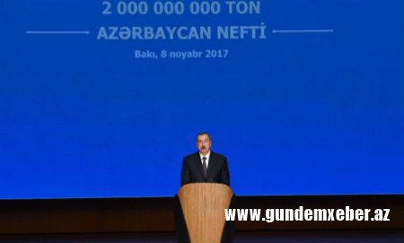 İlham Əliyev iki milyard ton neft hasilatı ilə bağlı mərasimdə — YENİLƏNİB