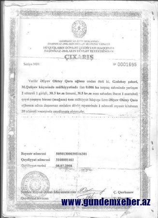 Gədəbəyin icra başçısı Oqtay Qaroğlunu “əsir-yesir” etdirib