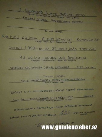 Göyçaylı sakin ƏƏSMN-nə “od püskürdü”