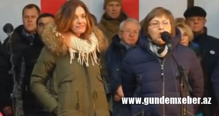 Ukrayna hökumətinə qarşı Saakaşvili marşı - CANLI YAYIM (FOTOLAR)