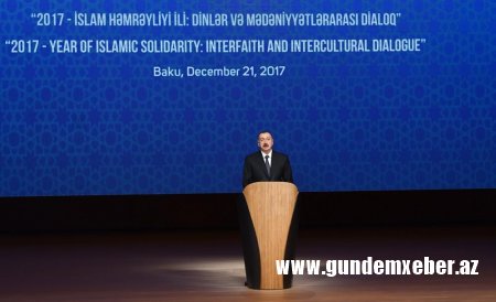 İlham Əliyev beynəlxalq konfransda