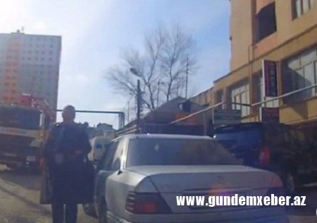 Polis mayorundan kobud qayda pozuntusu- Saymamazlıq edir-VİDEO