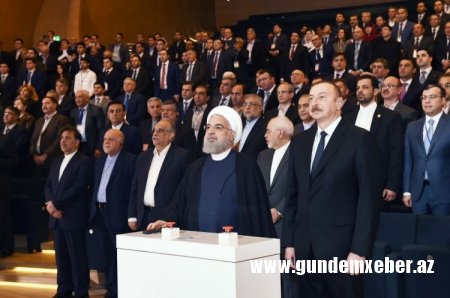 Bakıda prezidentlərin iştirakı ilə Azərbaycan-İran biznes forumu keçirilir - FOTOLAR