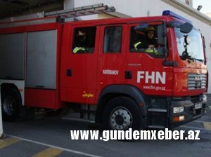 Bakıda çoxmərtəbəli binada yanğın baş verib