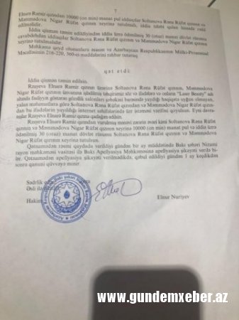 Məhkəmə qalmaqallı kosmetoloq barədə qərar verdi - FOTO