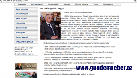 İcra hakimiyyətinin saytı, yoxsa Hacıbala Abutalıbovun şəxsi bloqu? - FOTO