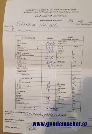 Səhiyyəmizin "savadı" qıcqırıb: Brusellyoz xəstəsinə lüykemiya diaqnozu qoyuldu... - FOTOLAR 