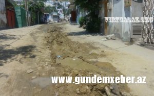 Bakının mərkəzində bir küçənin sakinləri 10 gündür susuz qalıb - foto