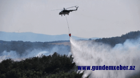Samuxdakı yanğın FHN-in helikopter və təyyarəsinin köməyi ilə söndürüldü